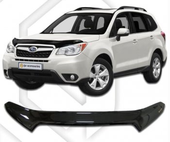 Дефлектор капота CA-Plastic Subaru Forester SJ дорестайлинг (2012-2016)