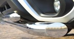 21 449 р. Защита переднего бампера (2 трубыØ76 и 63 мм, нержавейка) SLITKOFF  Subaru Forester  SJ (2012-2016) дорестайлинг  с доставкой в г. Майкоп. Увеличить фотографию 4