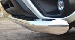 16 999 р. Одинарная защита переднего бампера диаметром 76 мм SLITKOFF Subaru Forester SJ дорестайлинг (2012-2016)  с доставкой в г. Майкоп. Увеличить фотографию 4