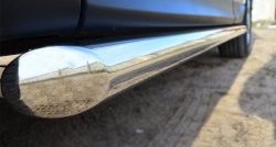 69 999 р. Защита порогов из круглой трубы диаметром 63 мм Russtal Subaru Forester SJ дорестайлинг (2012-2016) (Защита порогов с со скосами на торцах (вариант 1))  с доставкой в г. Майкоп. Увеличить фотографию 3