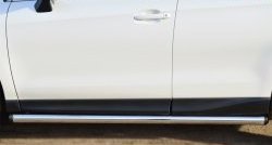 69 999 р. Защита порогов из круглой трубы диаметром 63 мм Russtal Subaru Forester SJ дорестайлинг (2012-2016) (Защита порогов с со скосами на торцах (вариант 1))  с доставкой в г. Майкоп. Увеличить фотографию 5