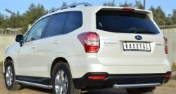 15 799 р. Одинарная защита заднего бампера из трубы диаметром 63 мм SLITKOFF Subaru Forester SJ дорестайлинг (2012-2016)  с доставкой в г. Майкоп. Увеличить фотографию 4