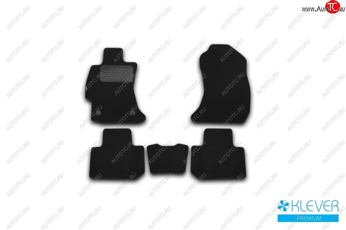 3 399 р. Текстильные коврики салона Klever Premium Subaru Forester SJ дорестайлинг (2012-2016) (Черные)  с доставкой в г. Майкоп