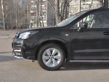 24 599 р. Защита переднего бампера SLITKOFF d63 секции-d42 дуга Subaru Forester SJ рестайлинг (2016-2019)  с доставкой в г. Майкоп. Увеличить фотографию 4