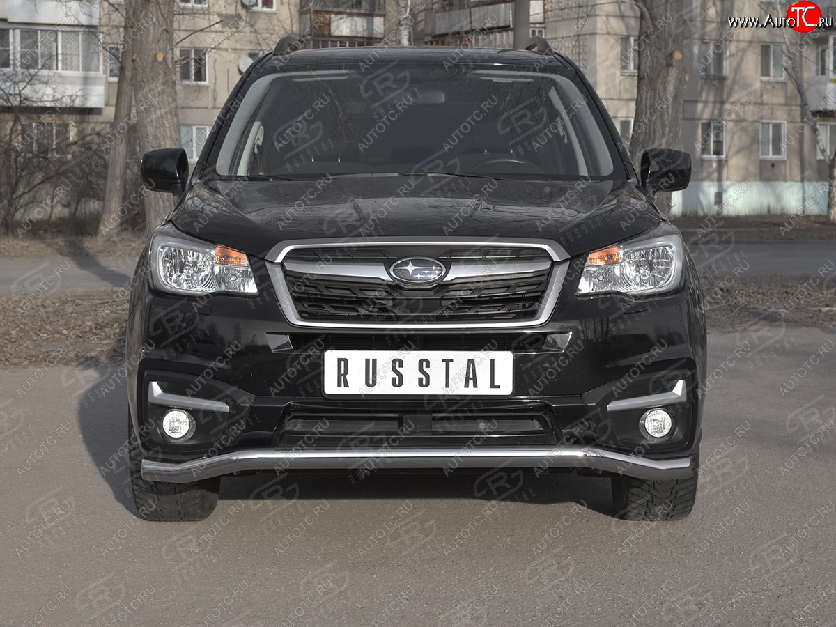 18 849 р. Защита переднего бампера SLITKOFF d63 волна Subaru Forester SJ рестайлинг (2016-2019)  с доставкой в г. Майкоп