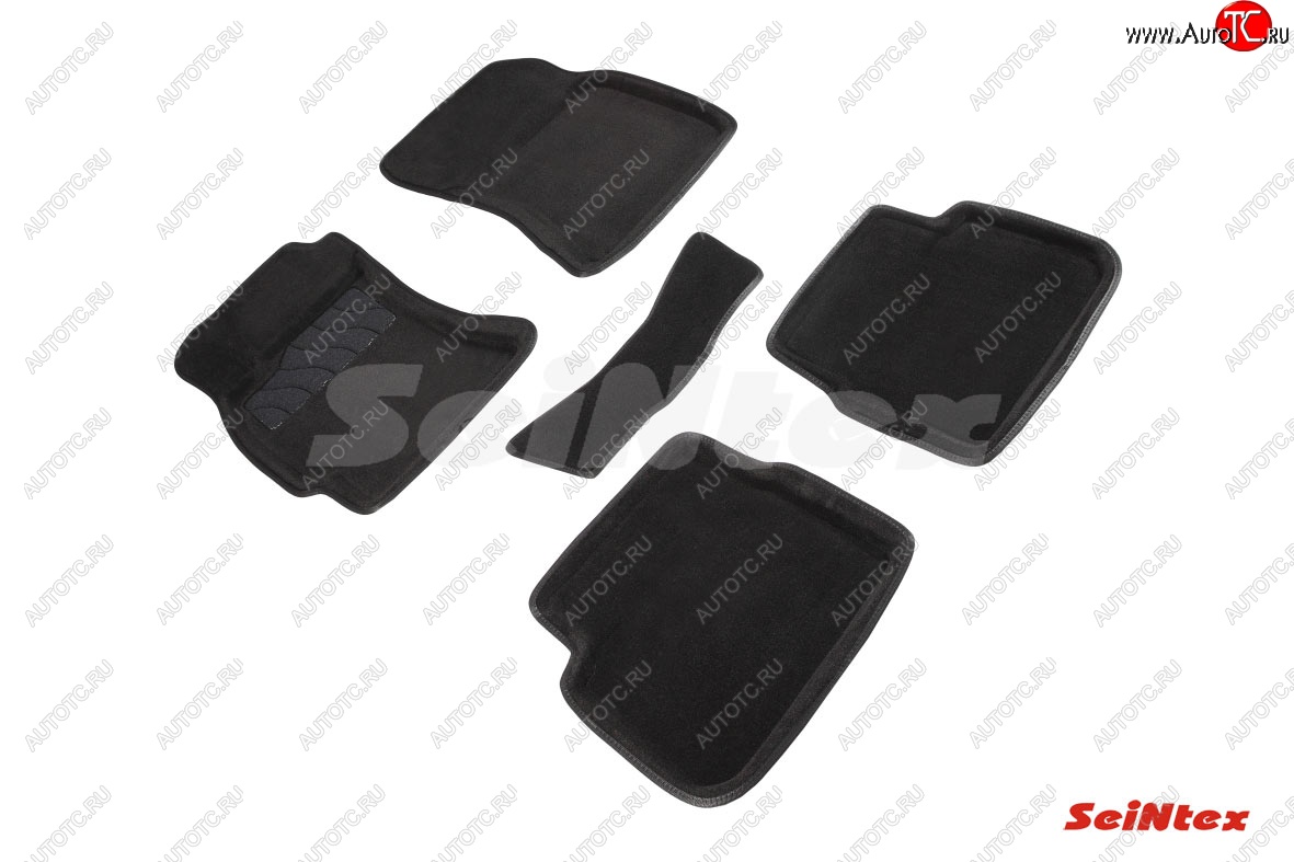 5 699 р. Комплект 3D ковриков в салон (ворсовые / чёрные) (АКПП) Seintex  Subaru Forester  SH (2008-2013)  с доставкой в г. Майкоп