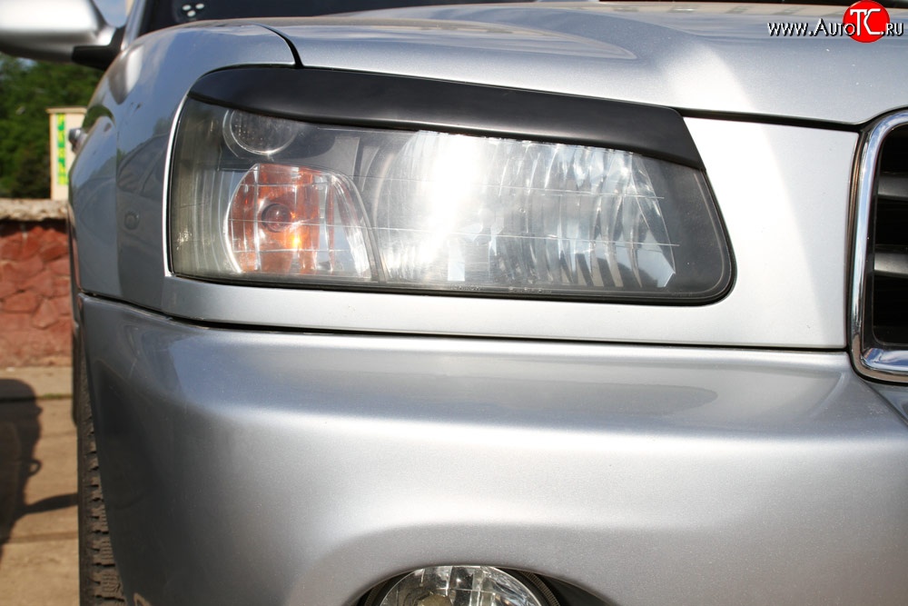 989 р. Реснички фар RA  Subaru Forester  SG (2002-2005) дорестайлинг (Неокрашенные)  с доставкой в г. Майкоп