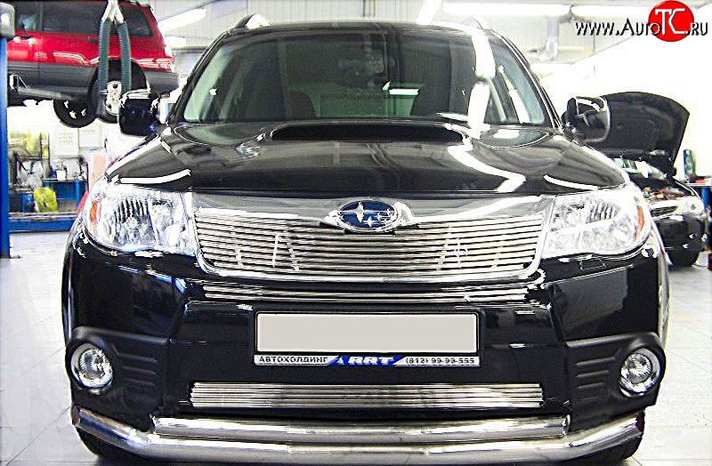4 099 р. Декоративная вставка воздухозаборника SH (рестайлинг) Berkut Subaru Forester SH (2008-2013)  с доставкой в г. Майкоп