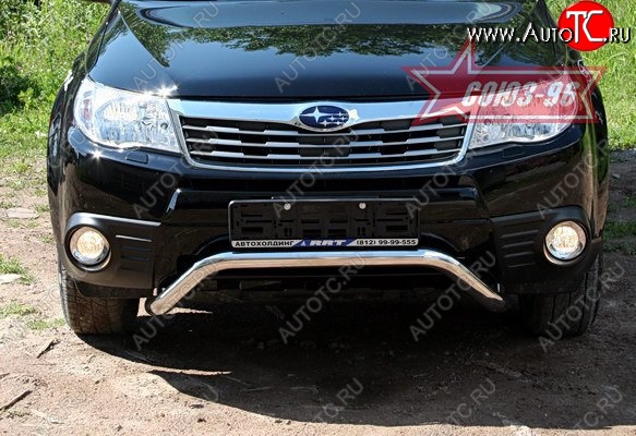 20 949 р. Защита переднего бампера одинарная Souz-96 (d60). Subaru Forester SH (2008-2013)  с доставкой в г. Майкоп