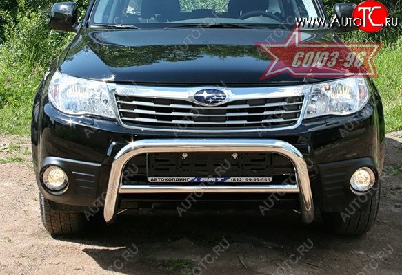 11 924 р. Защита переднего бампера Souz-96 (d60) Subaru Forester SH (2008-2013)  с доставкой в г. Майкоп