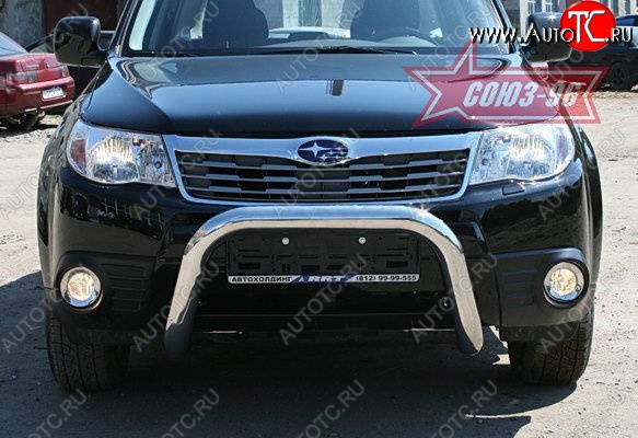 17 189 р. Защита переднего бампера Souz-96 (d76) Subaru Forester SH (2008-2013)  с доставкой в г. Майкоп
