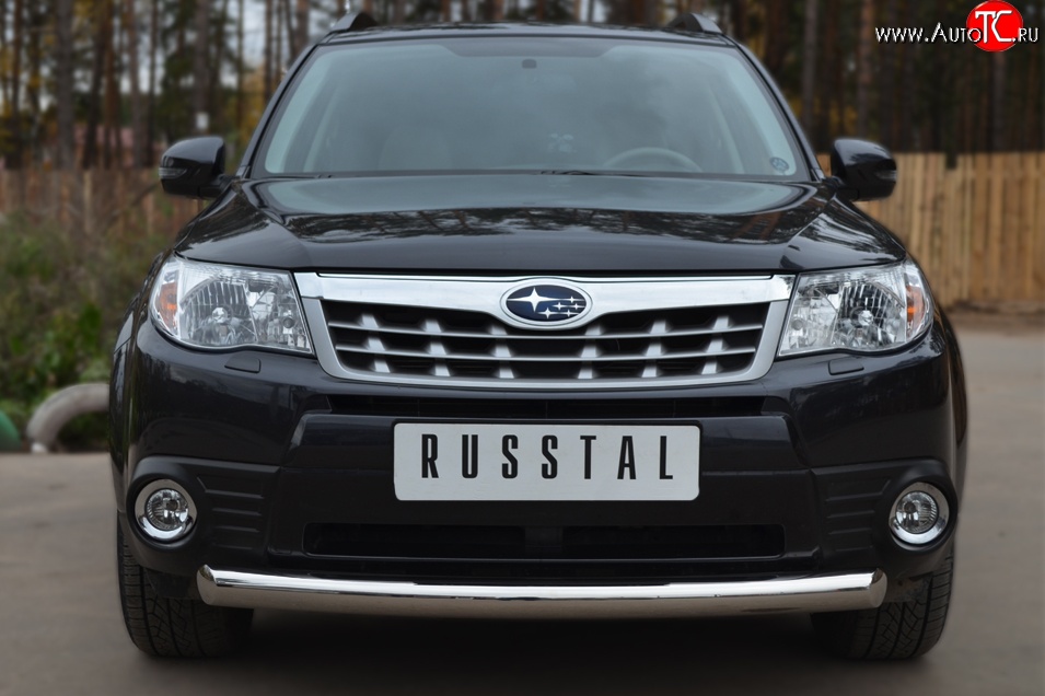 15 999 р. Одинарная защита переднего бампера диаметром 76 мм SLITKOFF Subaru Forester SH (2008-2013)  с доставкой в г. Майкоп