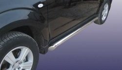 Защита порогов из круглой трубы диаметром 76 мм Slitkoff Subaru Forester  SH (2008-2013)