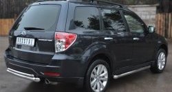 19 549 р. Защита порогов SLITKOFF (труба D63 мм)  Subaru Forester  SH (2008-2013) (Защита порогов с со скосами на торцах (вариант 1))  с доставкой в г. Майкоп. Увеличить фотографию 4