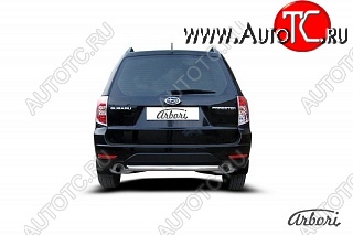 8 999 р. Защита заднего бампера Arbori Subaru Forester SH (2008-2013)  с доставкой в г. Майкоп