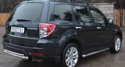 17 649 р. Защита заднего бампера (Ø63 и 42 мм, нержавейка) SLITKOFF Subaru Forester SH (2008-2013)  с доставкой в г. Майкоп. Увеличить фотографию 4
