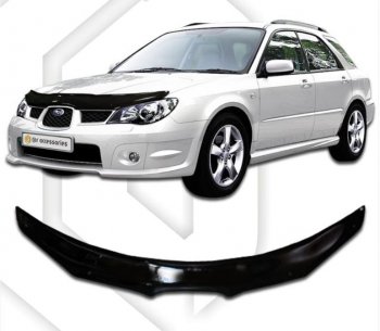 Дефлектор капота CA-Plastiс Subaru Impreza ( GD,  GG) (2005-2007) седан 2-ой рестайлинг, хэтчбэк 2-ой рестайлинг