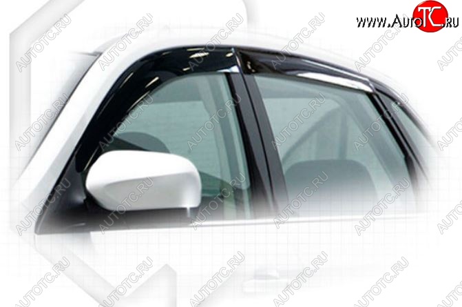 1 899 р. Дефлектора окон CA-Plastic Subaru Impreza GE седан (2007-2012) (Classic полупрозрачный, Без хром.молдинга, Крепление только на скотч)  с доставкой в г. Майкоп