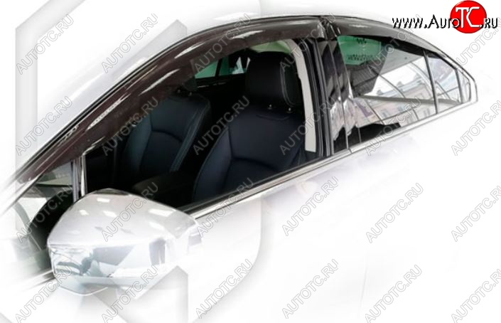 1 999 р. Дефлектора окон CA-Plastic Subaru Legacy BN/B15 рестайлинг седан (2017-2025) (Classic полупрозрачный, Без хром.молдинга)  с доставкой в г. Майкоп