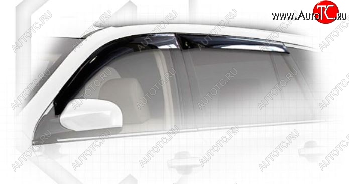 2 079 р. Дефлектора окон (USA) CA-Plastic  Subaru Outback ( BR/B14,  BR,) (2009-2015) дорестайлинг универсал, B14)  рестайлинг универсал (Classic полупрозрачный, Без хром.молдинга)  с доставкой в г. Майкоп