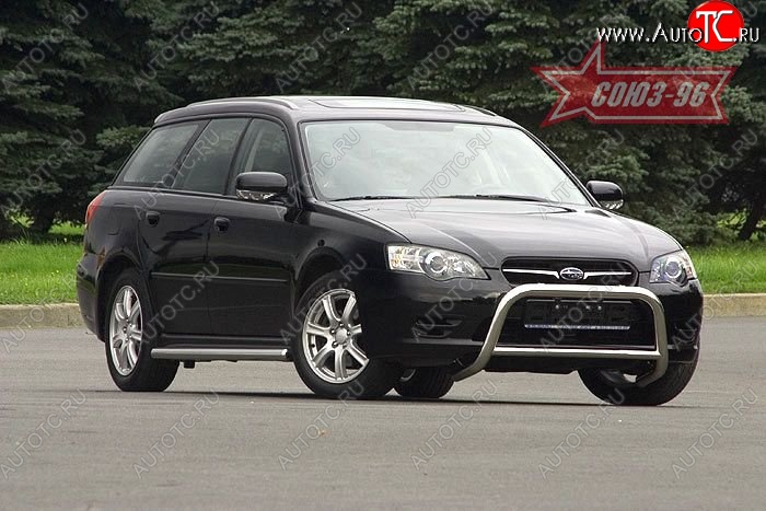 9 224 р. Защита переднего бампера Souz-96 (d60) Subaru Outback BP дорестайлинг универсал (2003-2006)  с доставкой в г. Майкоп