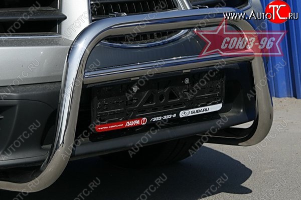 11 339 р. Защита переднего бампера Souz-96 (d60) Subaru Tribeca (2008-2014)  с доставкой в г. Майкоп