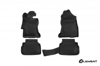 Комплект 3D ковриков салона Element (полиуретан) Subaru XV GT/G24 дорестайлинг (2017-2021) (Черные)