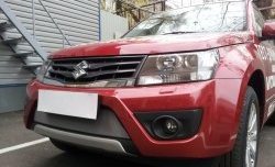 1 539 р. Сетка на бампер Russtal (хром) Suzuki Grand Vitara JT 3 двери 2-ой рестайлинг (2012-2016)  с доставкой в г. Майкоп. Увеличить фотографию 3