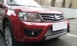 1 539 р. Сетка на бампер Russtal (хром) Suzuki Grand Vitara JT 3 двери 2-ой рестайлинг (2012-2016)  с доставкой в г. Майкоп. Увеличить фотографию 4