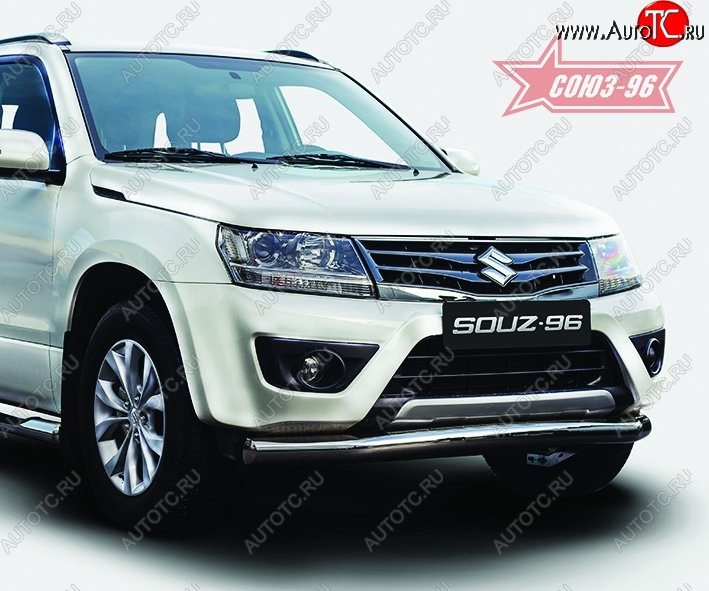 13 229 р. Защита переднего бампера одинарная Souz-96 (d76) Suzuki Grand Vitara JT 5 дверей 2-ой рестайлинг (2012-2016)  с доставкой в г. Майкоп