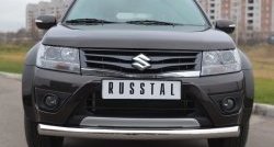 15 999 р. Одинарная защита переднего бампера диаметром 76 мм (5 дв.) SLITKOFF Suzuki Grand Vitara JT 5 дверей 2-ой рестайлинг (2012-2016)  с доставкой в г. Майкоп. Увеличить фотографию 4