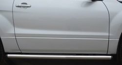 69 999 р. Защита порогов из круглой трубы диаметром 63 мм (3 дв.) Russtal Suzuki Grand Vitara JT 3 двери 2-ой рестайлинг (2012-2016) (Защита порогов с со скосами на торцах (вариант 1))  с доставкой в г. Майкоп. Увеличить фотографию 6