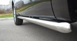 70 999 р. Защита порогов из круглой трубы диаметром 63 мм (5 дв.) Russtal Suzuki Grand Vitara JT 5 дверей 2-ой рестайлинг (2012-2016) (Защита порогов с со скосами на торцах (вариант 1))  с доставкой в г. Майкоп. Увеличить фотографию 3