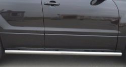 70 999 р. Защита порогов из круглой трубы диаметром 63 мм (5 дв.) Russtal Suzuki Grand Vitara JT 5 дверей 2-ой рестайлинг (2012-2016) (Защита порогов с со скосами на торцах (вариант 1))  с доставкой в г. Майкоп. Увеличить фотографию 5
