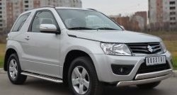 24 649 р. Широкая защита порогов (3 дв.) SLITKOFF Suzuki Grand Vitara JT 3 двери 2-ой рестайлинг (2012-2016)  с доставкой в г. Майкоп. Увеличить фотографию 3
