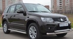 24 649 р. Широкая защита порогов (5 дв.) SLITKOFF Suzuki Grand Vitara JT 5 дверей 2-ой рестайлинг (2012-2016)  с доставкой в г. Майкоп. Увеличить фотографию 4