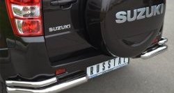 15 899 р. Защита заднего бампера (Ø63 и 42 мм, нержавейка) SLITKOFF Suzuki Grand Vitara JT 5 дверей 2-ой рестайлинг (2012-2016)  с доставкой в г. Майкоп. Увеличить фотографию 2