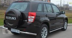 12 999 р. Одинарная защита заднего бампера из трубы диаметром 63 мм (5 дв.) SLITKOFF Suzuki Grand Vitara JT 5 дверей 2-ой рестайлинг (2012-2016)  с доставкой в г. Майкоп. Увеличить фотографию 4