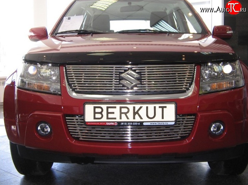 4 549 р. Декоративная вставка воздухозаборника Berkut Suzuki Grand Vitara JT 5 дверей дорестайлинг (2005-2008)  с доставкой в г. Майкоп