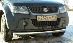 Защита переднего бампера d75x42 мм Металл Дизайн Suzuki Grand Vitara ( JT 5 дверей,  JT 3 двери) (2005-2008) дорестайлинг, дорестайлинг (полированная нержавейка)