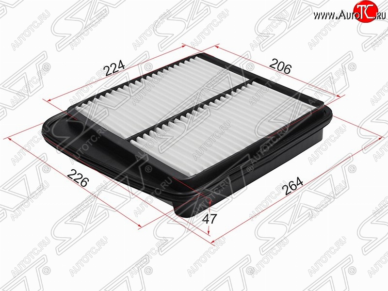 339 р. Фильтр воздушный двигателя 2.7 SAT (264/224х226/206х47 mm)  Suzuki Escudo  2 - Grand Vitara ( FTB03 3 двери,  3TD62, TL52 5 дверей)  с доставкой в г. Майкоп