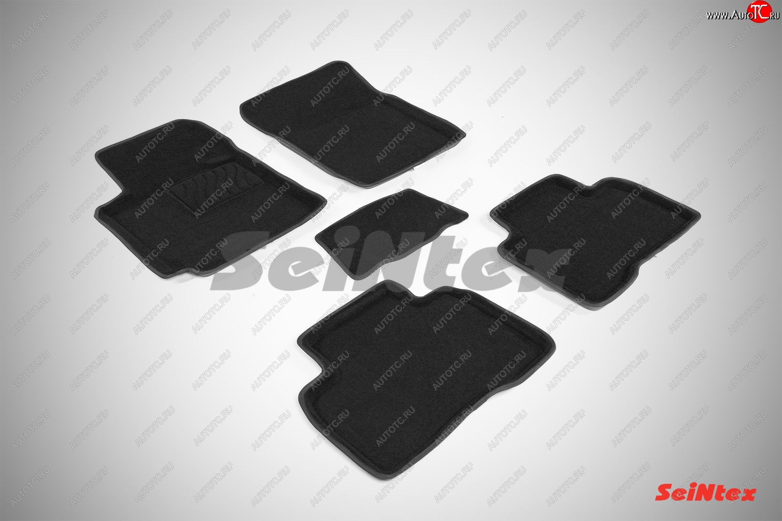 5 449 р. Комплект 3D ковриков в салон (ворсовые / чёрные) Seintex  Suzuki Grand Vitara ( JT 5 дверей,  JT 3 двери) (2005-2012) дорестайлинг, 1-ый рестайлинг  с доставкой в г. Майкоп