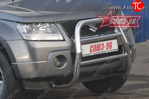 11 249 р. Защита переднего бампера Souz-96 (d60) Suzuki Grand Vitara JT 5 дверей дорестайлинг (2005-2008)  с доставкой в г. Майкоп