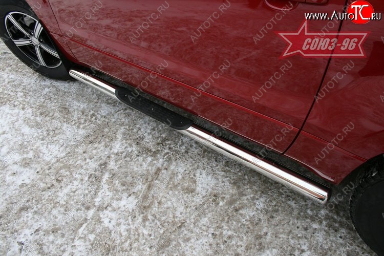12 194 р. Защита порогов с проступью Souz-96 (d76) Suzuki Grand Vitara JT 3 двери дорестайлинг (2005-2008)  с доставкой в г. Майкоп