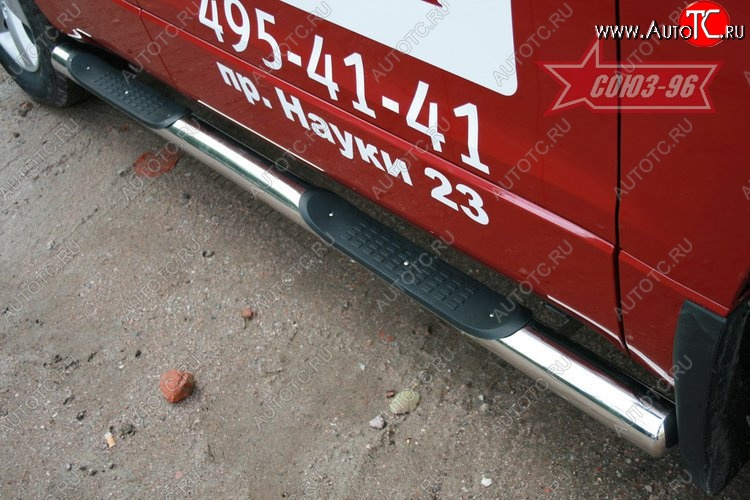 7 919 р. Защита порогов с проступью Souz-96 (d76) Suzuki Grand Vitara JT 5 дверей дорестайлинг (2005-2008)  с доставкой в г. Майкоп