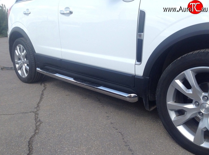11 899 р. Защита порогов d76 мм с проступью Металл Дизайн Suzuki Grand Vitara JT 5 дверей 2-ой рестайлинг (2012-2016) (полированная нержавейка)  с доставкой в г. Майкоп
