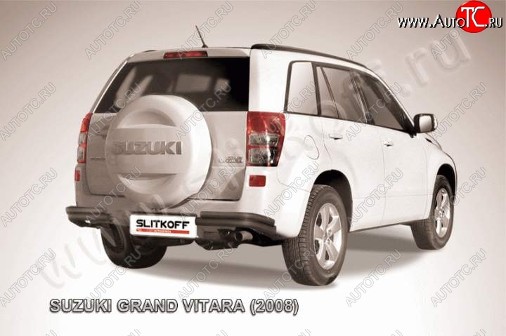 6 899 р. Уголки d57+d42 двойные  Suzuki Grand Vitara  JT 5 дверей (2008-2012) 1-ый рестайлинг (Цвет: серебристый)  с доставкой в г. Майкоп