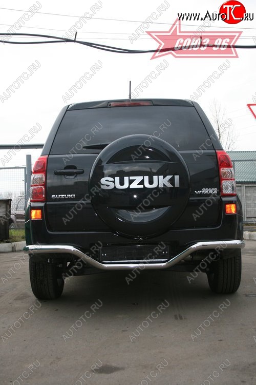 8 864 р. Защита заднего бампера из фигурной трубы диаметром 60 мм Souz-96 Suzuki Grand Vitara JT 5 дверей дорестайлинг (2005-2008)  с доставкой в г. Майкоп