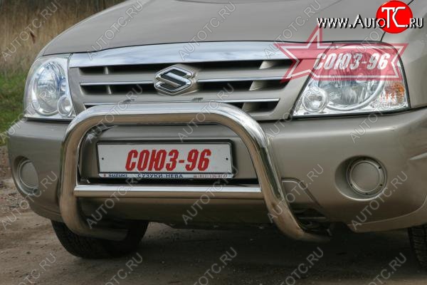 16 379 р. Защита переднего бампера Souz-96 (d76) Suzuki Grand Vitara 3TD62, TL52 5 дверей (1997-2005)  с доставкой в г. Майкоп