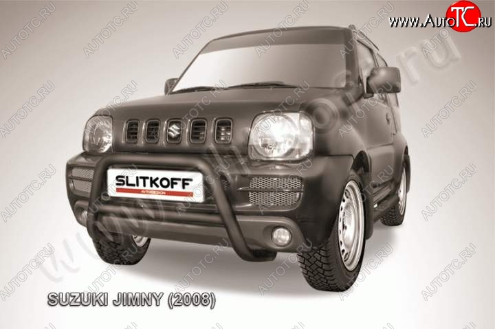 16 899 р. Кенгурятник d57 низкий Suzuki Jimny JB23/JB43 1-ый рестайлинг (2002-2012) (Цвет: серебристый)  с доставкой в г. Майкоп